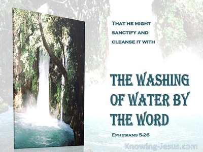 Ephesians 5:26 The Washing of the Water With the Word (aqua)